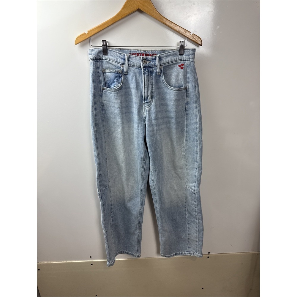 Lucky Brand Barrel Leg Jeans Size 4 / 27 Blue High Rise Baggy 100% Cotton Boho